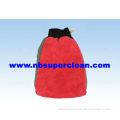Coral fleece cleaning glove with 3D mesh made in ningbo